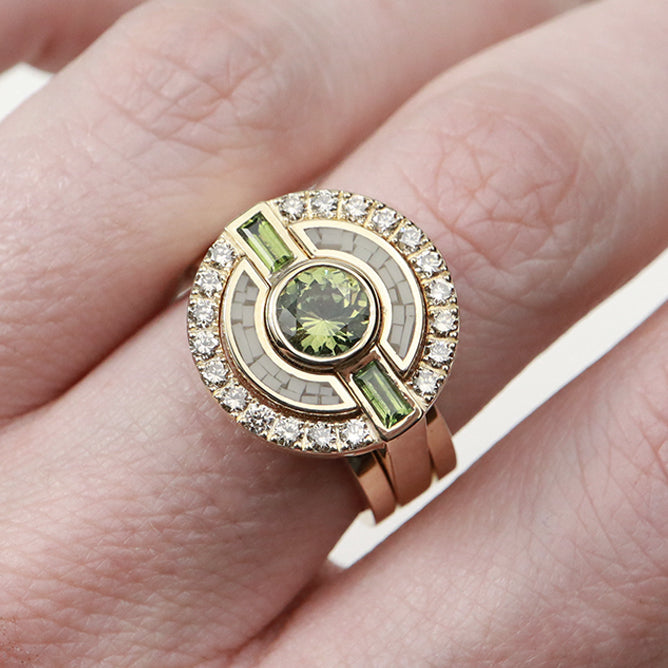 Sophie Ring • Green Sapphire •