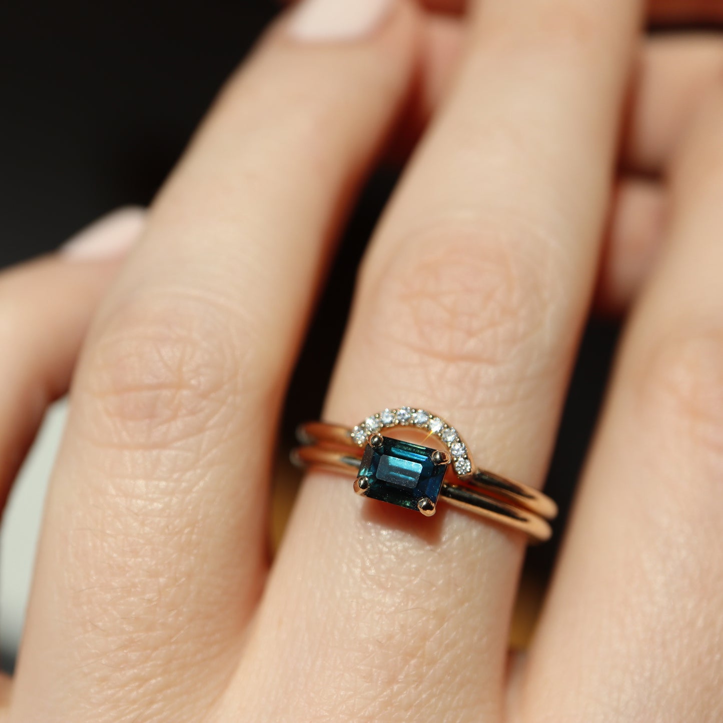 Suze Ring • Teal Sapphire •