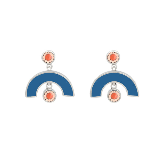 Sweet Baby James Earrings • Silver • Solid Inlay • Blue