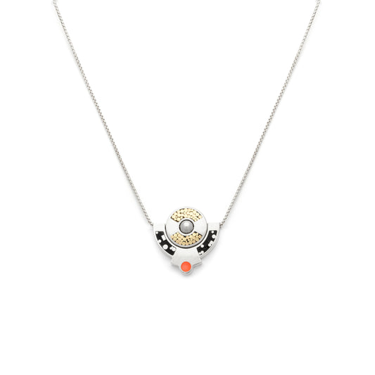 Petit Lapin Necklace • Silver • Black/Peach