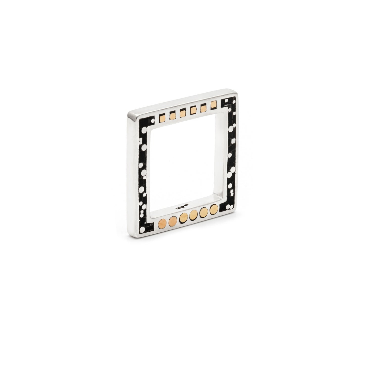Square Parts Ring • Silver • Black/Brass
